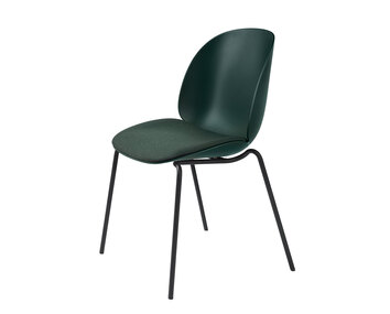 Beetle stol, 4-ben metall, sits i Dark Green plast med kudde i tyg Kvadrat Messenger